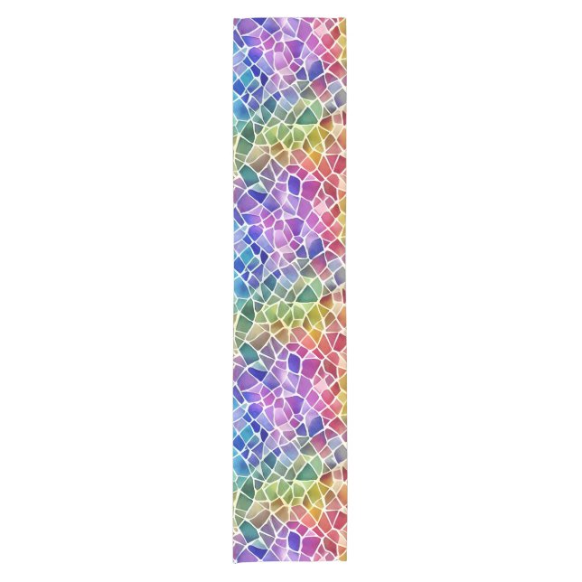 Glitter Abstract Geometric Octagon Short Table Runner (Front)