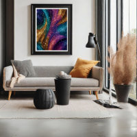 Glitter Abstract Pink Art Poster