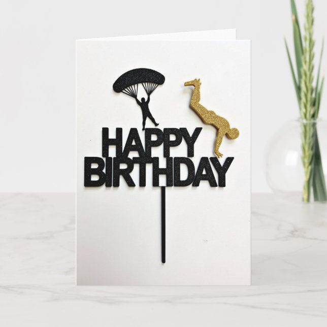 Glitter Aerial Birthday Card (Front)