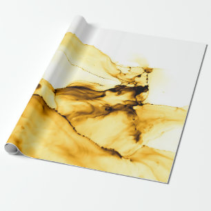 Glitter Alcohol Ink Art. Japanese Ink Style. Beig Wrapping Paper