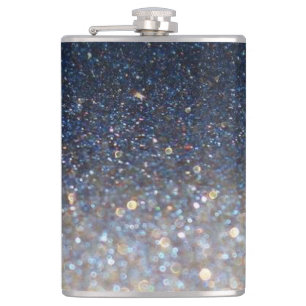 Glitter and Bokeh Hip Flask