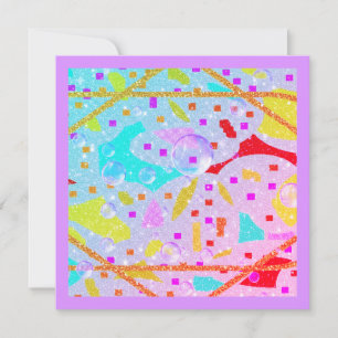 GLITTER AND BUBBLES DESIGN PASTELS ART SAVE THE DATE