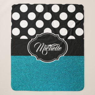 Glitter and Dots Sherpa Blanket