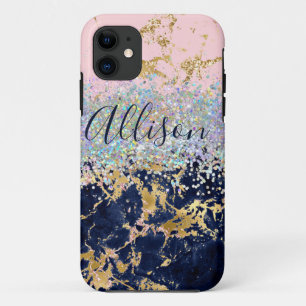 Glitter and marble personalised  Case-Mate iPhone case