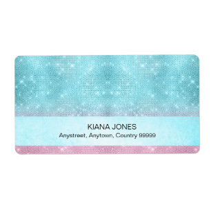 Glitter and Shine Gradient Teal/Pink ID673