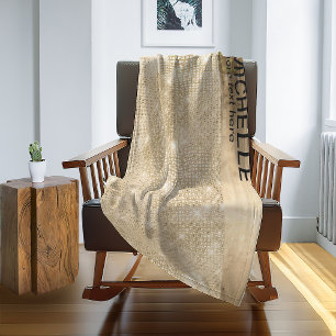 Glitter and Shine Name Gold ID673 Fleece Blanket