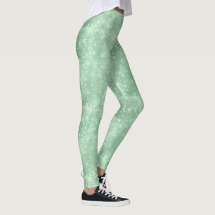 Glitter and Shine Pattern Green ID671 Leggings