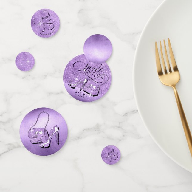 Glitter and Shine Sweet 16 Mix Violet ID675 Confetti (Group)