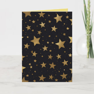 glitter and stars christmas holiday card