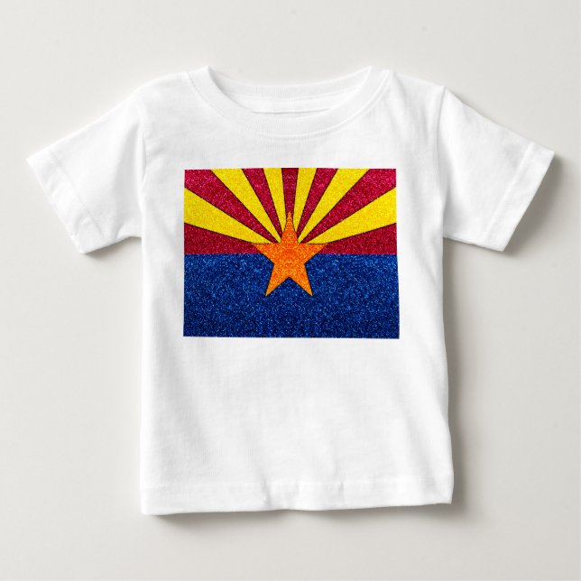 Glitter Arizona flag baby tshirt (Front)