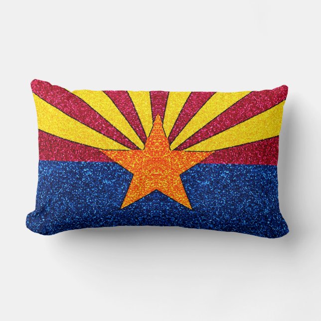 Glitter Arizona flag rectangle pillow (Front)