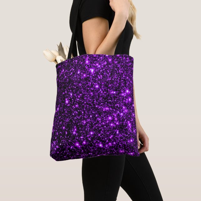 Glitter Background - Purple Tote Bag (Close Up)