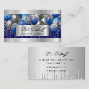 Glitter Balloons for Event Planning and Party Business Card