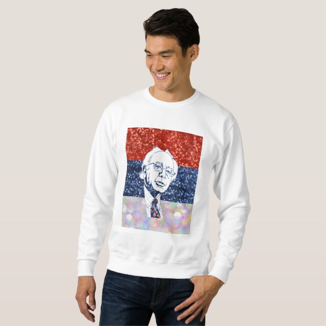 glitter bernie sanders mens sweatshirt (Front Full)