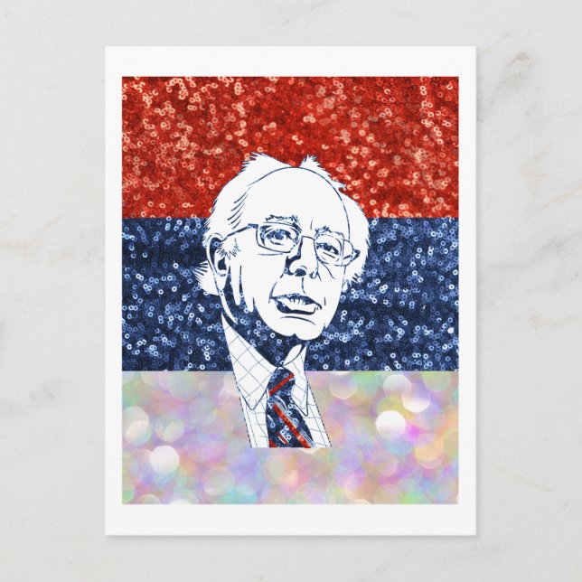 glitter bernie sanders postcard (Front)