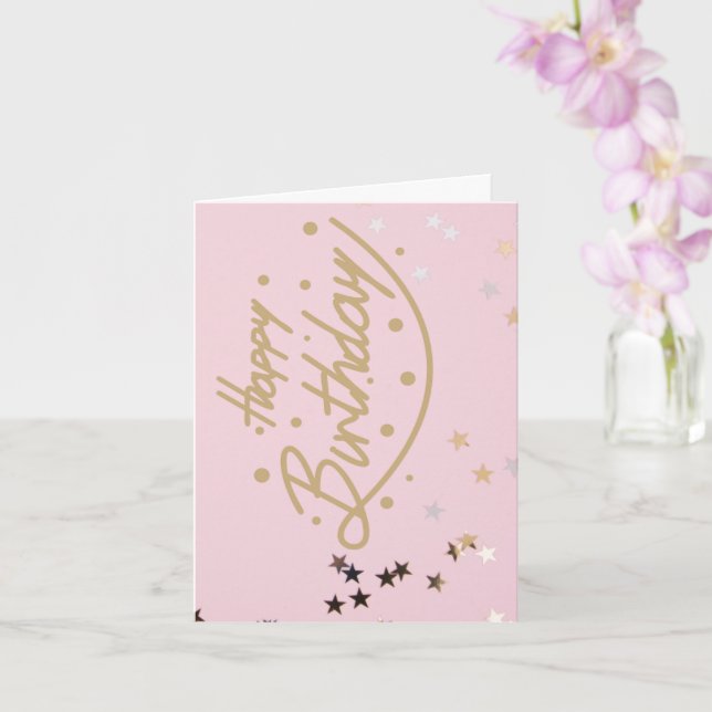 Glitter Birthday Card for Her (Orchid)