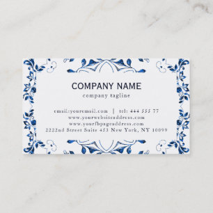 Glitter Blue Mandala Business Card