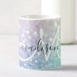 Glitter Bokeh Glamourous Elegant Coffee Mug<br><div class="desc">Easily personalise this elegant colourful bokeh glitter pattern with your custom name and/or monogram.</div>