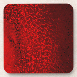 Glitter bokeh sparkle print coaster