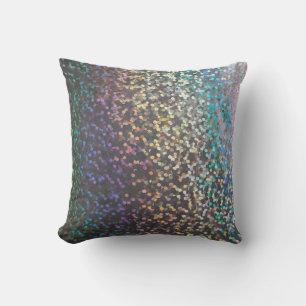 Glitter bokeh sparkle print cushion