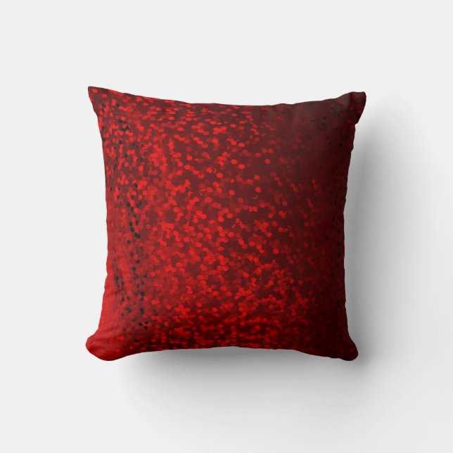 Glitter bokeh sparkle print cushion (Front)