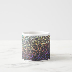 Glitter bokeh sparkle print espresso cup