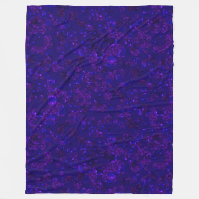 Glitter bokeh sparkle print fleece blanket (Front)