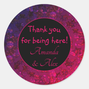 Glitter bokeh sparkle print heart sticker 