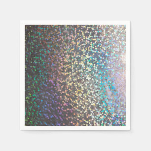Glitter bokeh sparkle print napkin