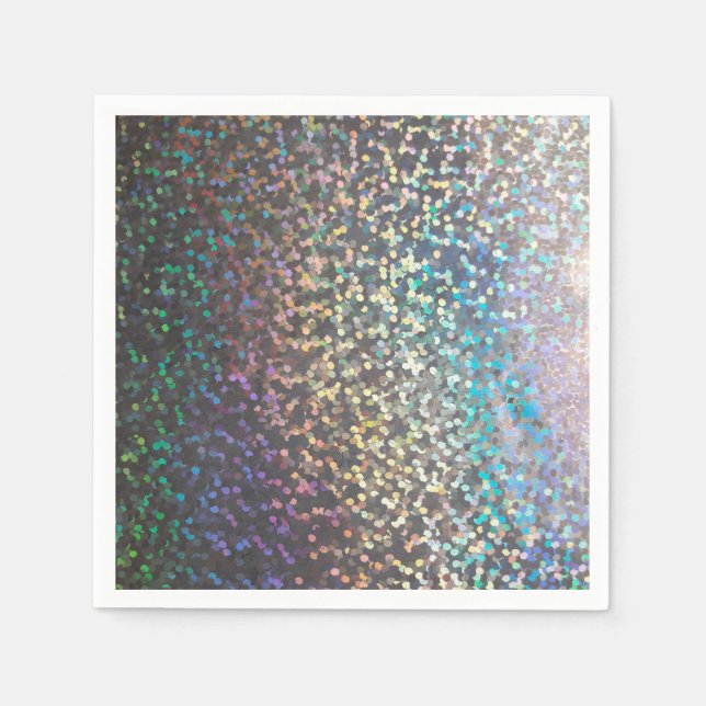 Glitter bokeh sparkle print napkin (Front)