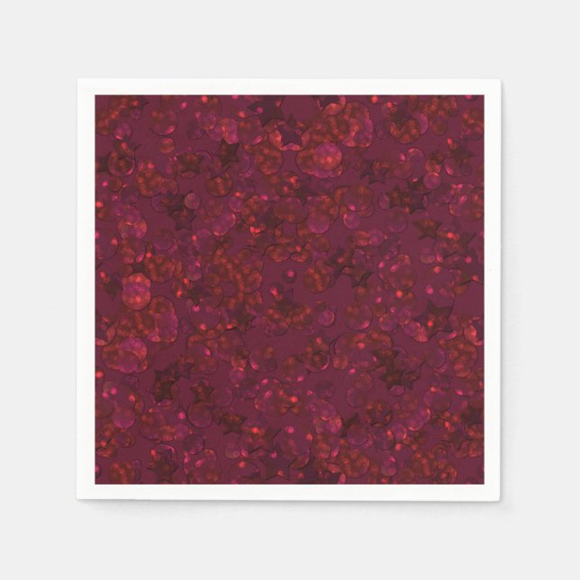 Glitter bokeh sparkle print napkin (Front)