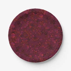 Glitter bokeh sparkle print paper plate