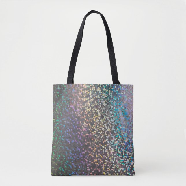 Glitter bokeh sparkle print tote bag (Front)