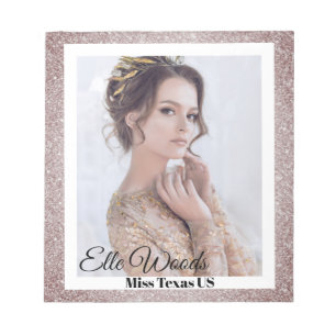 Glitter Border Pageant Autograph Notepad