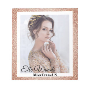 Glitter Border Pageant Autograph Notepad