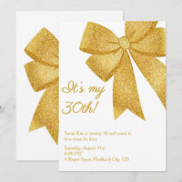 Glitter Bow “It’s My 30th!” Funny Adult Birthday