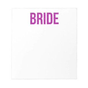 Glitter Bride Pink Notepad