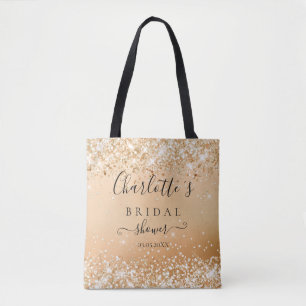 GLITTER BRIDESMAID GIFT TOTE BAG