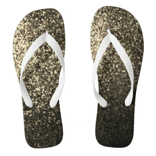 Glitter bronze jandals