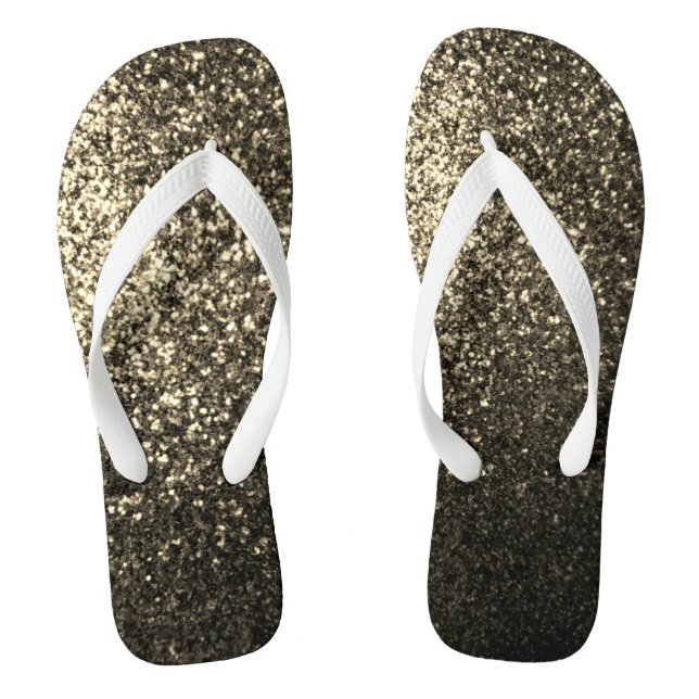Glitter bronze jandals (Footbed)