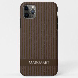 Glitter brown Minimal Modern Initial Monogram Case-Mate iPhone Case