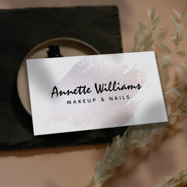 Glitter brush modern salon Business Card (Creator Uploaded)