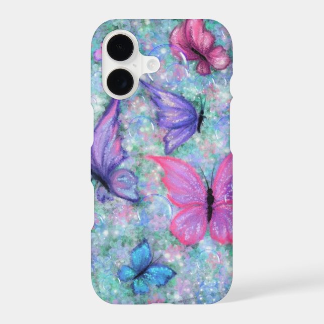 Glitter Butterflies iPhone Case (Back)