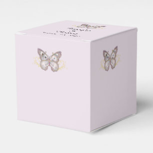 Glitter Butterfly on Lavender Wedding Favour Box