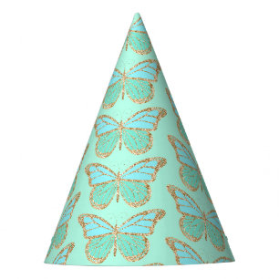 Glitter Butterfly Party Hat