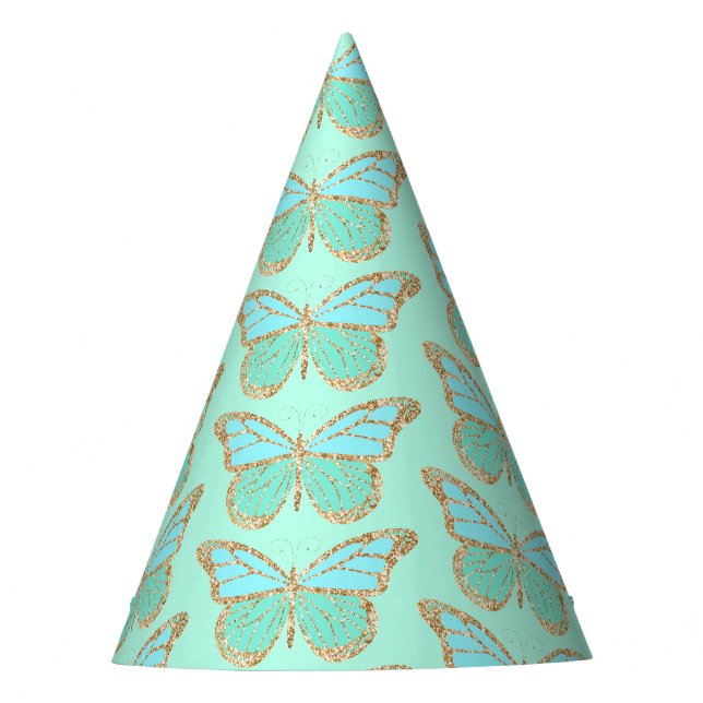 Glitter Butterfly Party Hat (Front)
