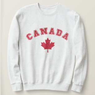 Glitter Canada Hoodie, Patriotic Unisex Sweatshirt