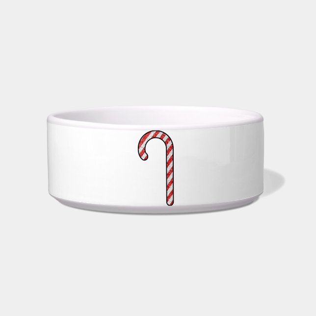 Glitter Candy Cane Bowl (Front)