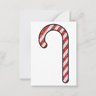 Glitter Candy Cane Card