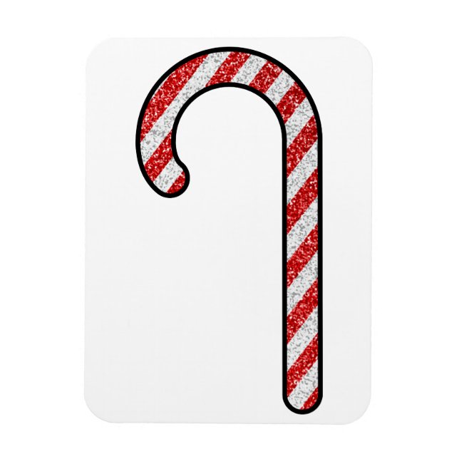 Glitter Candy Cane Magnet (Vertical)